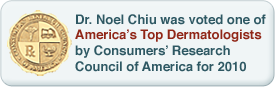 Dr. Chiu was voted one of America&rsquo;s Top Dermatologists by Consumers&rsquo; Research Council of America for 2010